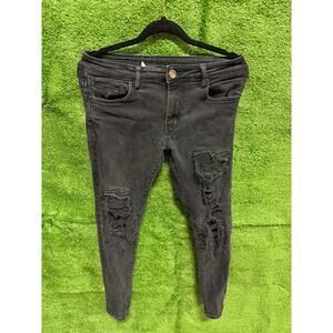 Embellish Black Distressed Skinny Jeans Men’s 30